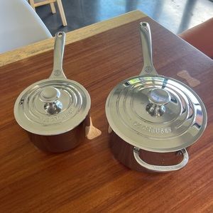 Le Creuset Stainless Steel 4qt Saucepan (barely used)